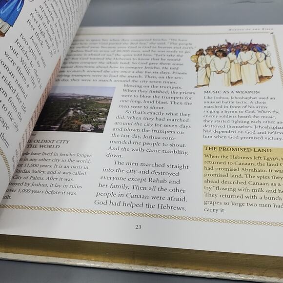 Children’s Book Of The Bible 1998 Vintage Illustrated Gold Edges Made In USA - Picture 11 of 16